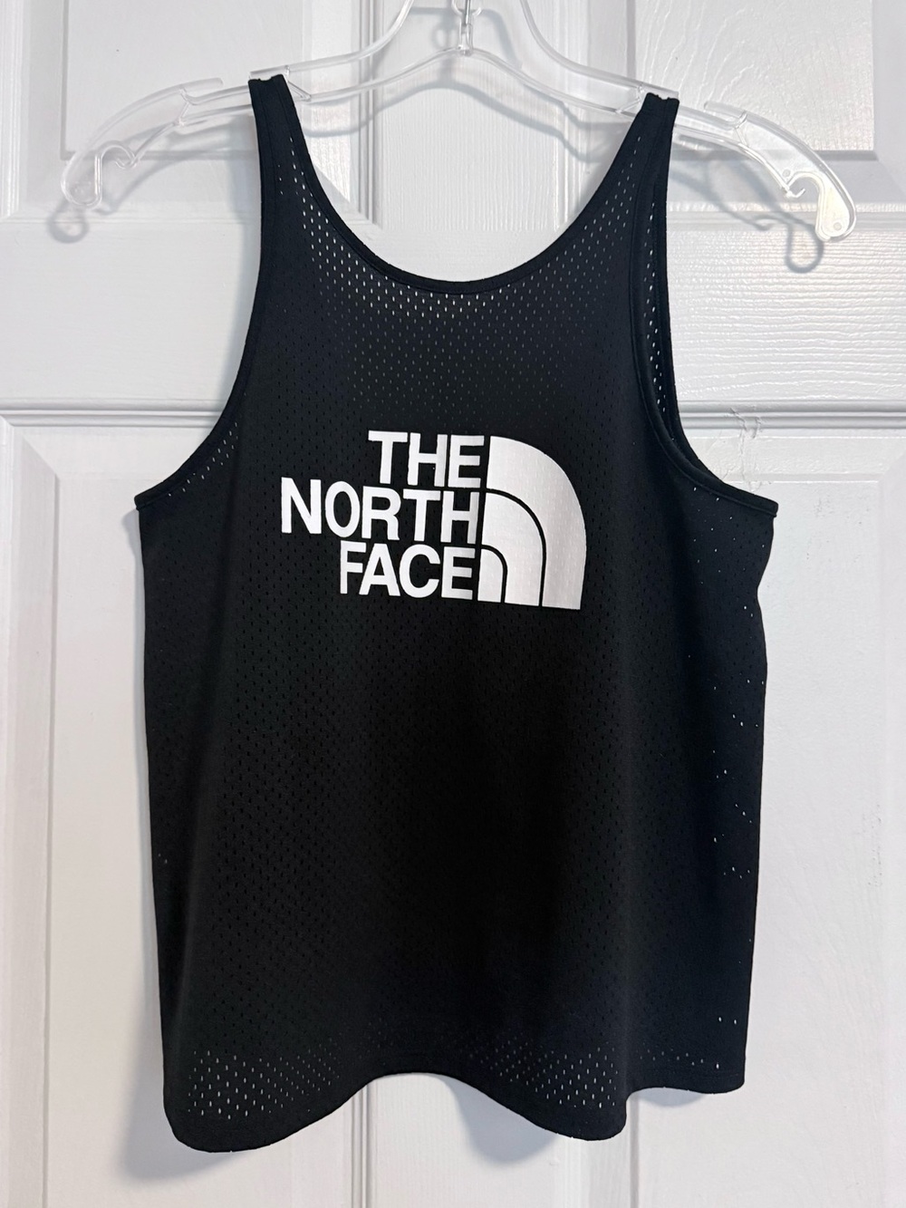 The North Face Halfdome Graphic Spellout Black Mesh Tank Top Women’s Size XS